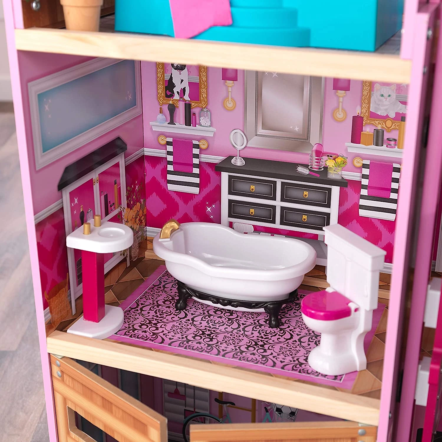 KidKraft Casa de Bonecas com 30 Acessórios Luzes e Sons para Crianças a partir de 3 anos
