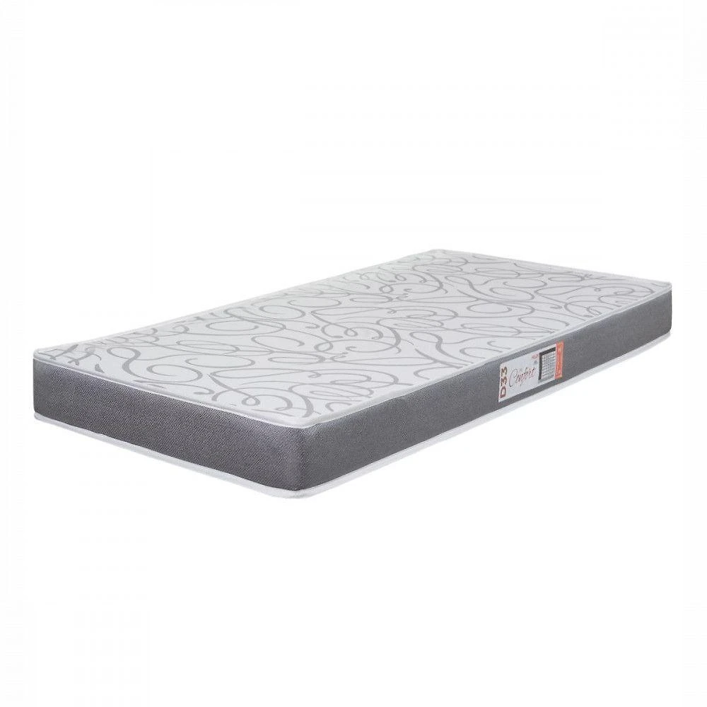 Colchão Solteiro Espuma D33 Pro Confort 88x188x12cm Cinza Cinza