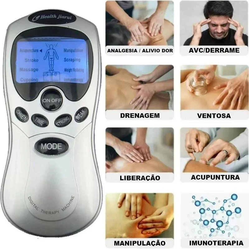 Miniatura Digital Therapy Machine Massageador Muscular Aparelho Tens
