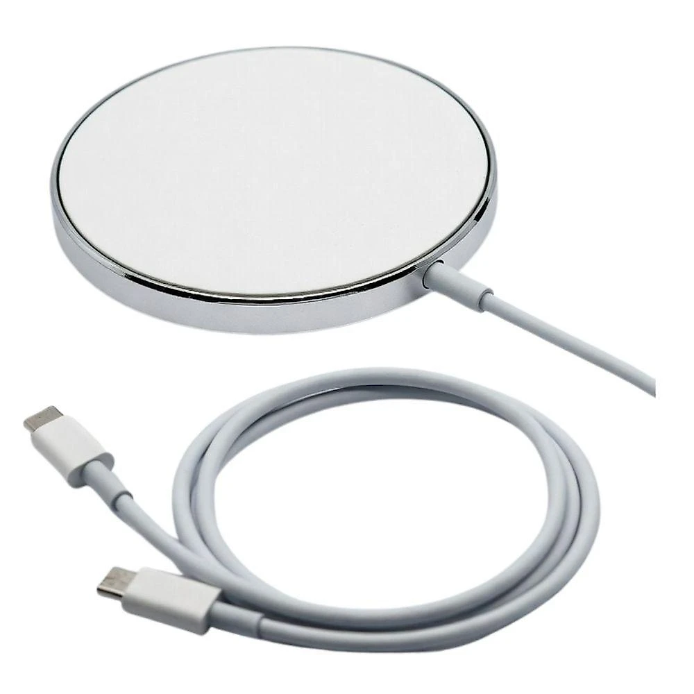 Carregador Wireless MDM para Smartphone 15W Branco com Design Redondo Moderno