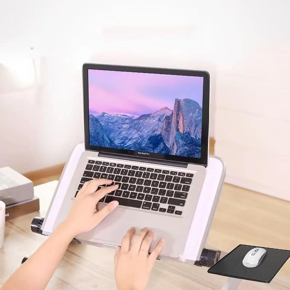 Mesa Notebook Dobrável em Alumínio com Mousepad Articulado 360 graus  Preto Yeet