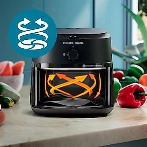 Fritadeira Airfryer Philips Walita Série 1000 XL 6,2L 1700W Grelha Removível Preto 110V