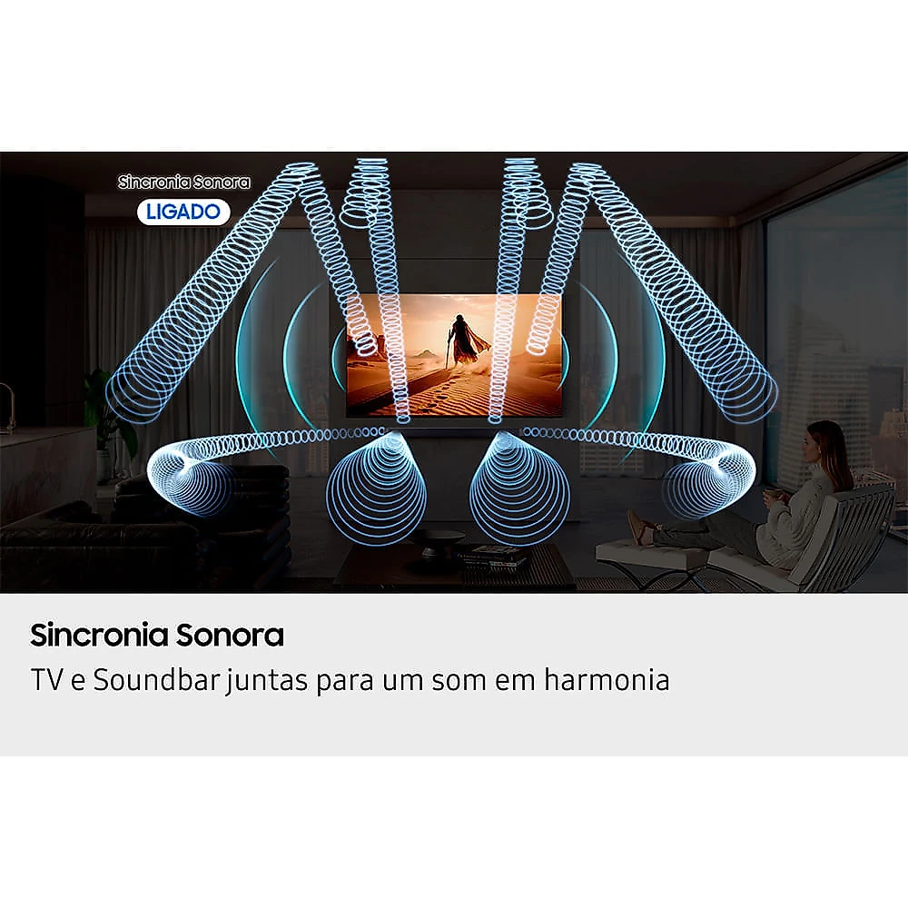 Soundbar Samsung Série Q com 11.1.4 canais, Subwoofer e Caixas traseiras 2026 - HW-Q990H Bivolt