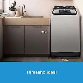 Lavadora de Roupas Midea Wave Agitator 15kg MA512W150A com Timer Digital, Filtro de Fiapos, Função Perfume+ e Sistema Power Mix Dispenser – Branca 110V