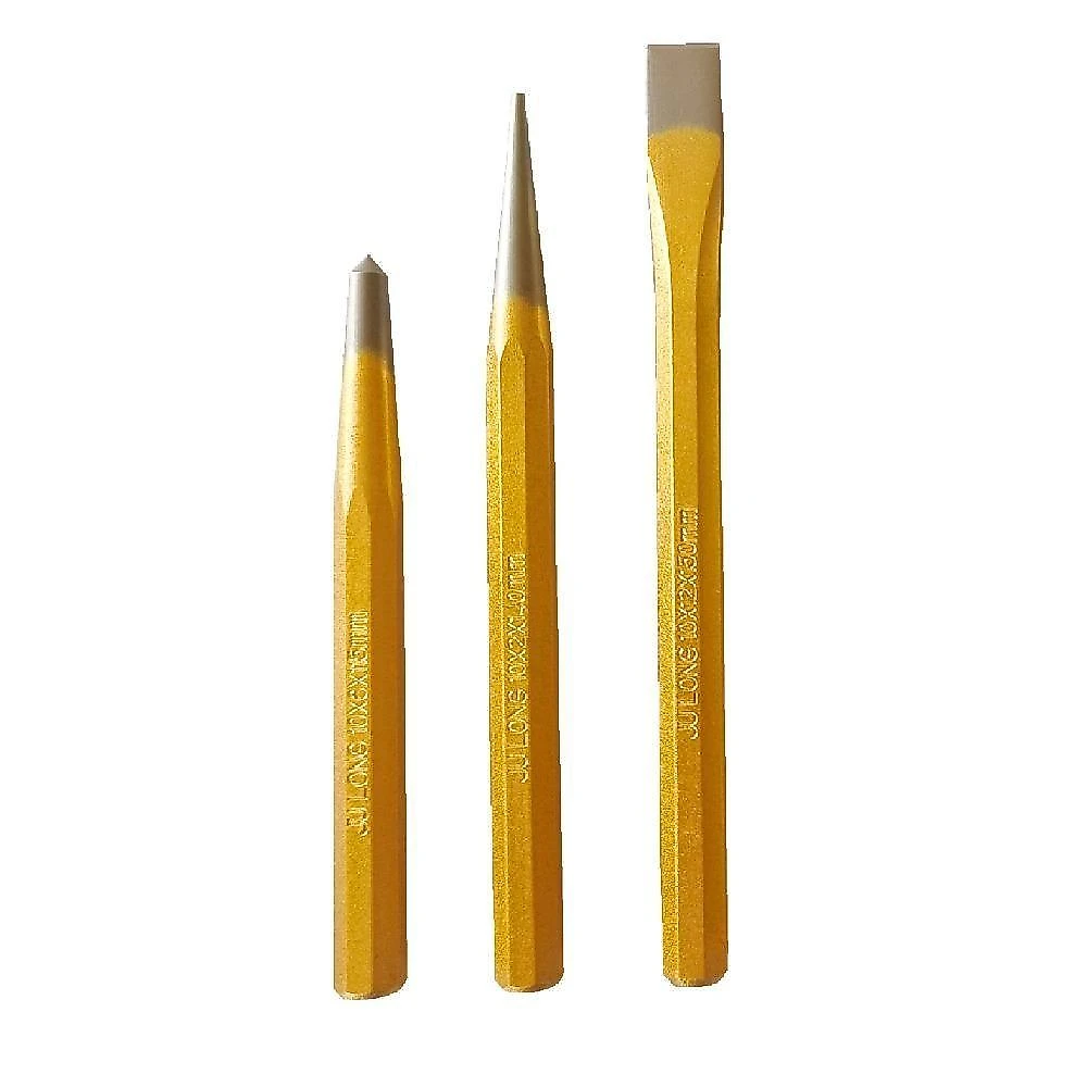 Kit Saca Pino Punção Talhadeira 6 Peças Reforçado