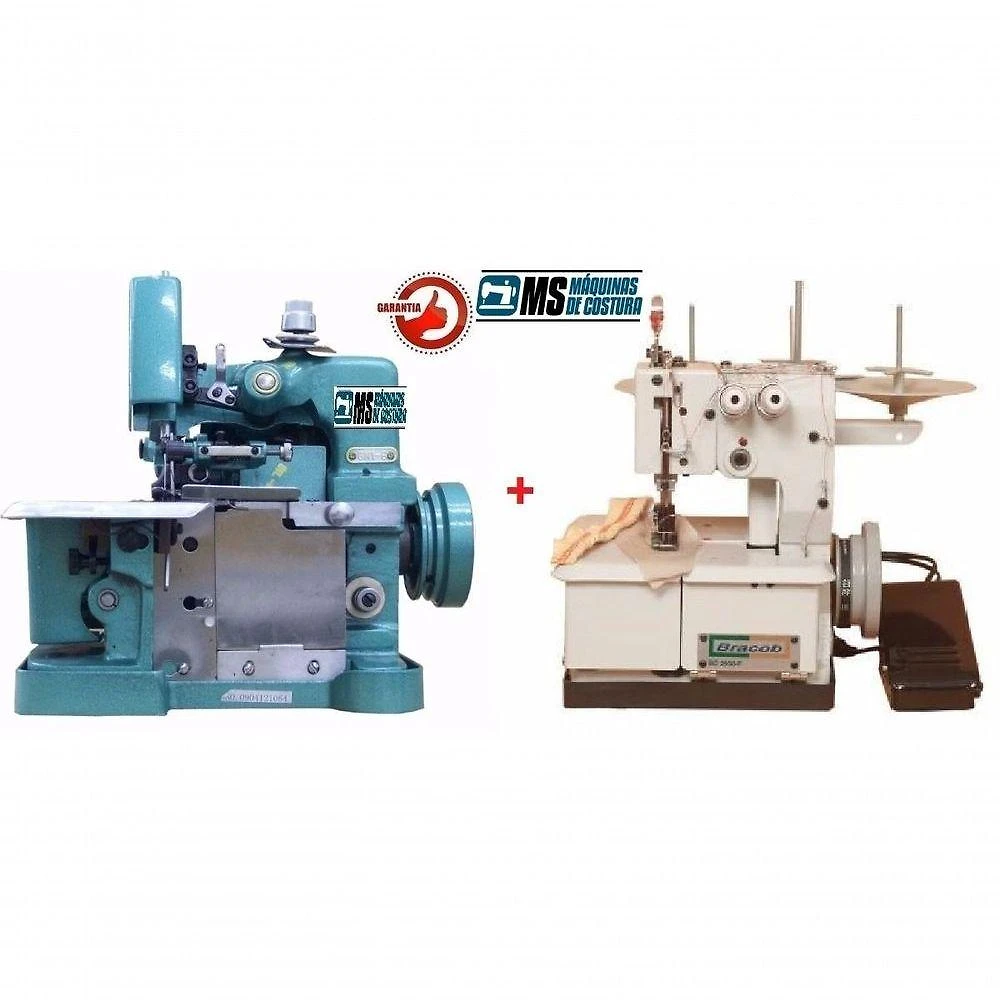 Colarete + Overlock Semi Industriais De 2 Agulhas 110v