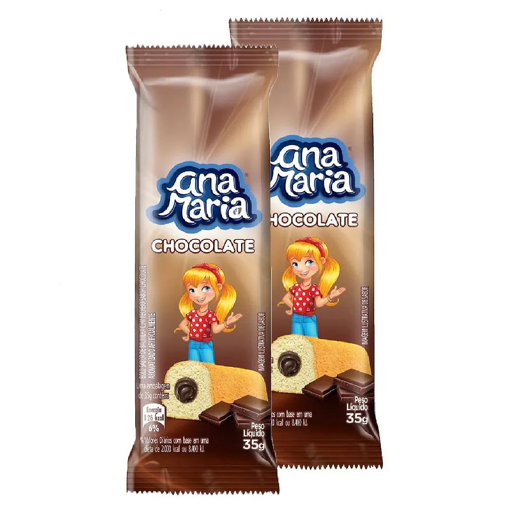Bolinho Ana Maria Chocolate 35g | Kit com duas unidades