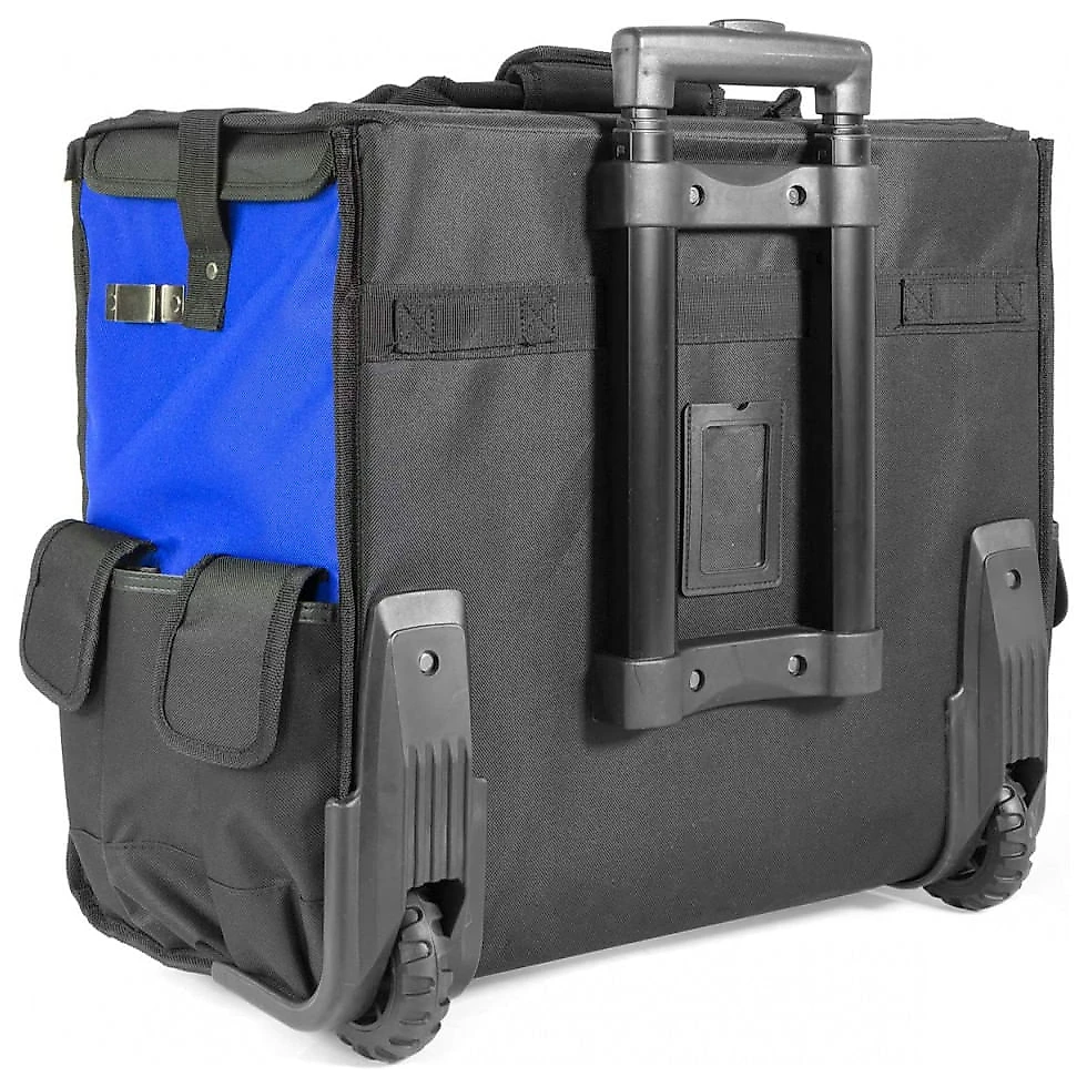 Bolsa de Ferramentas Organizadora com Rodas e 14 Compartimentos, e, STARK USA Stark, Preto 110v
