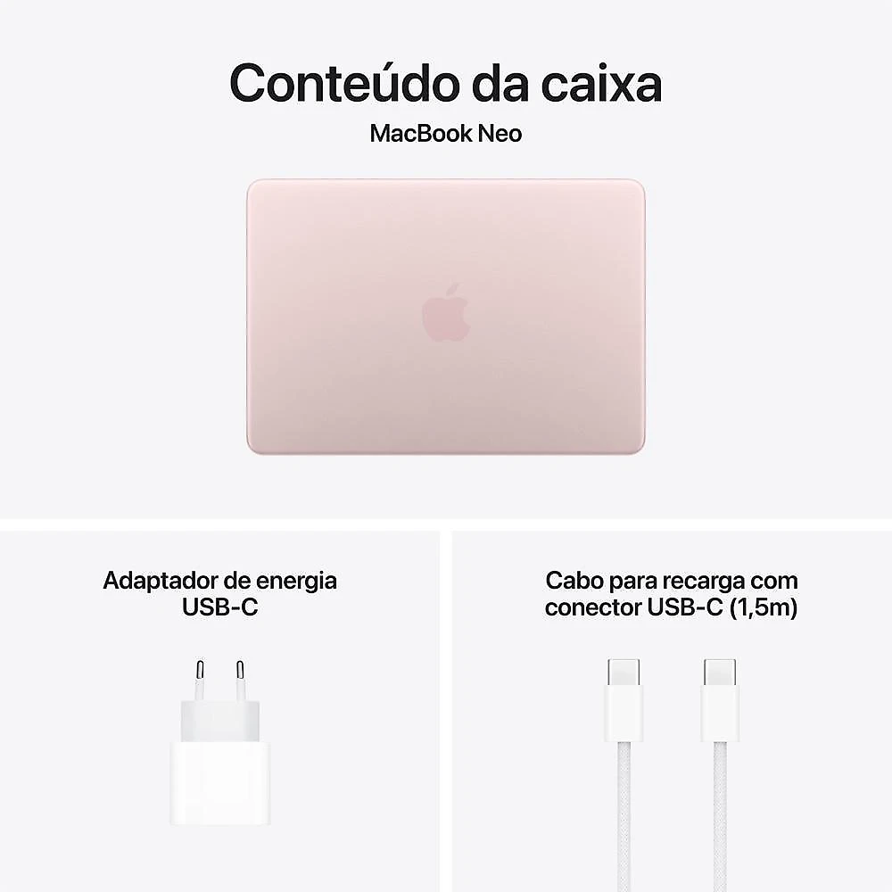 MacBook Neo Apple 13" Chip A18 Pro CPU de 6 núcleos GPU de 5 núcleos 256GB - Blush