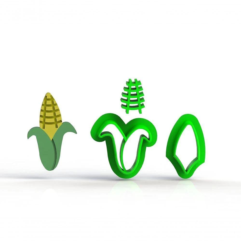 Cortador São João - Festa Junina Milho Modular em Plástico PLA 6CM Transparente HB Formas