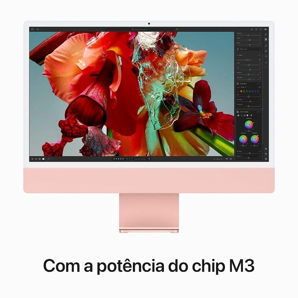 iMac Apple Tela Retina 24" 4.5K, Chip M4, CPU 8 Núcleos, GPU 8 Núcleos, Neural Engine de 16 núcleos, 16GB RAM, SSD 256GB, Rosa - MWUG3BZ/A