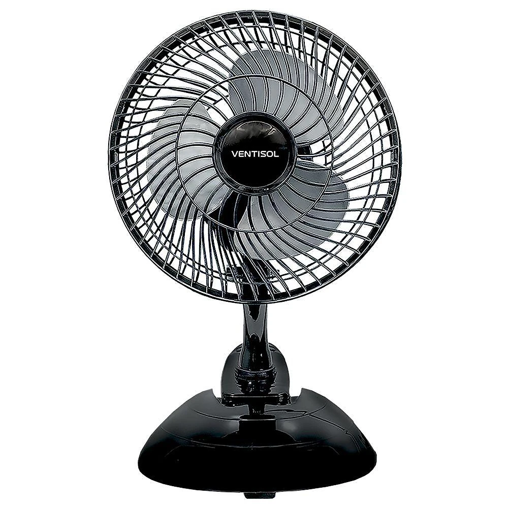 Mini Ventilador Portátil Ventisol 20cm de Mesa Preto Micro Ventilador Mini 220V