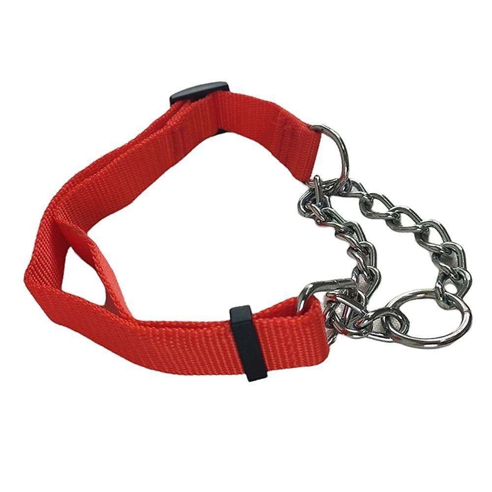 Coleira Corrente Nylon 2.5cm Ajustavel Aço Elo Torcido