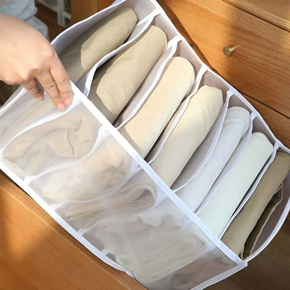 Organizador Grande Dobrável Com 7 Divisórias Para Gaveta,closet E Roupas