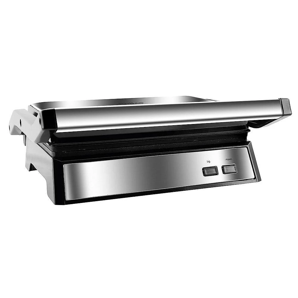 Grill e sanduicheira philco pgr21pi maxx clean antiaderente 1000w cinza 110v