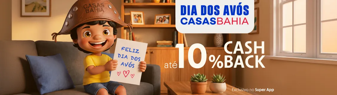 Casas Bahia com até 10% de cashback