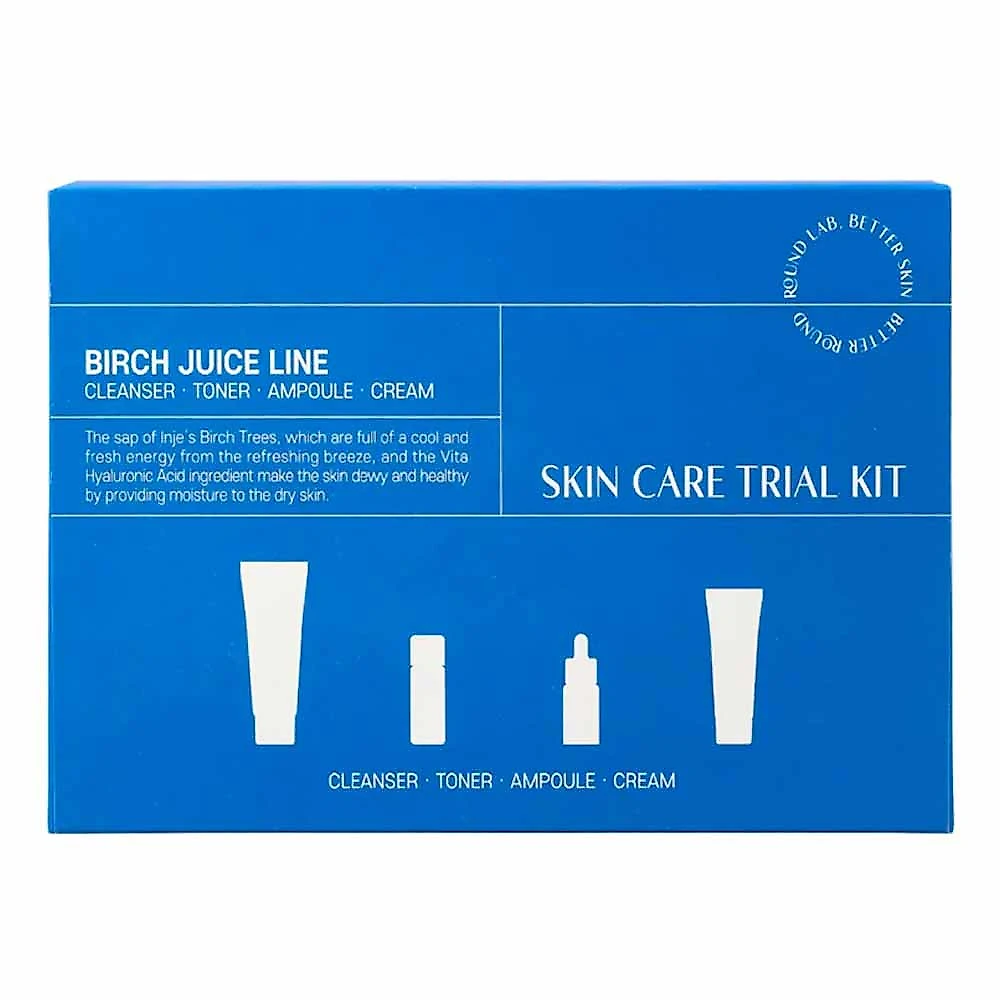 Kit Birch Juice Trial Round Moisturizing Cleanser + Moisturizing Toner + Ampoule + Moisturizi Cream Kit