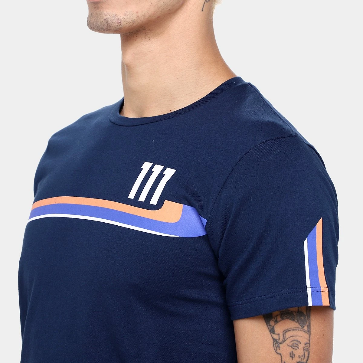 Miniatura Camiseta RB111 Rubens Barrichello Round Masculina Marinho - G