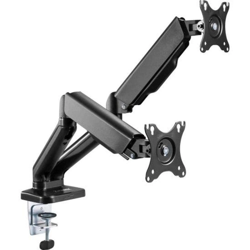 Suporte Articulado para Dois Monitores de Mesa Fk 441s com Pistão a Gás e Ajuste de Altura Preto