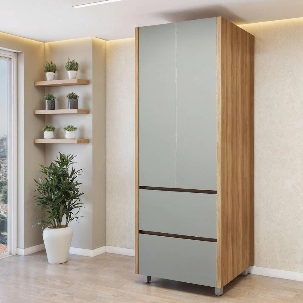 Paneleiro 2 Portas 2 Gavetas 70Cm  100% Mdf Rainha