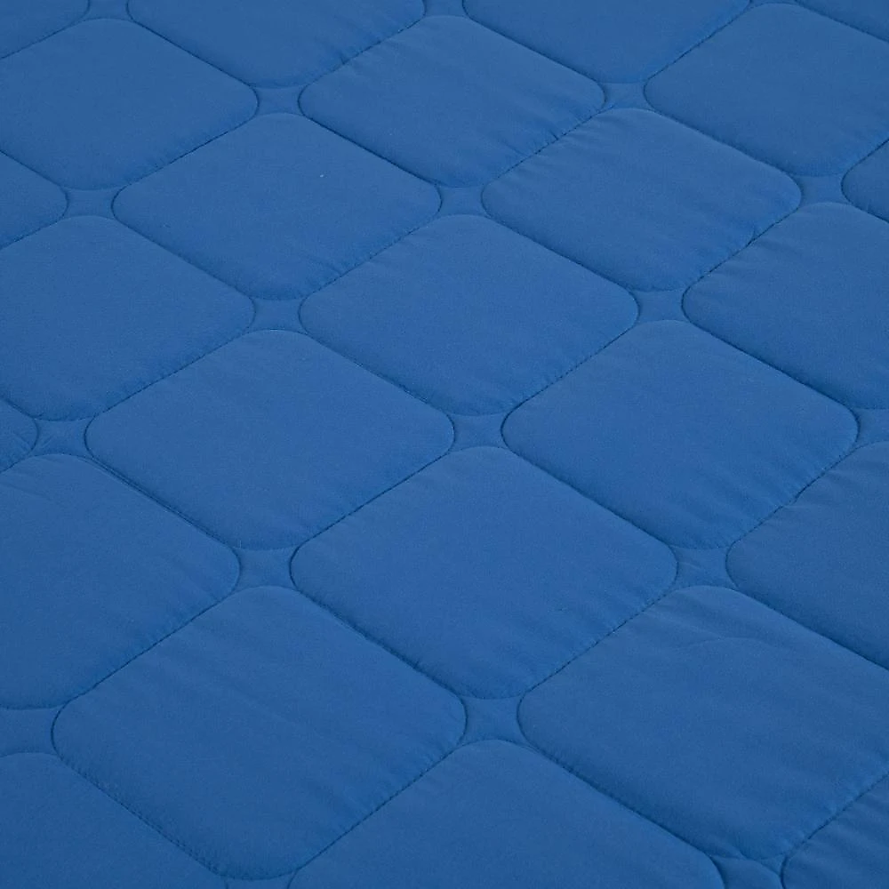 Kit cobre leito colcha speciale casal matelado toque acetinado 400 fios 3 peças azul royal