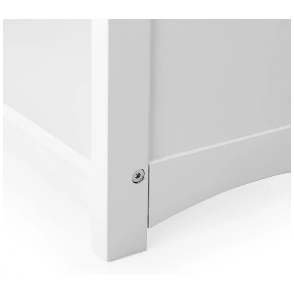 Estante Infantil Guidecraft Classic Branca 5 Compartimentos Madeira Durável 91x28x61cm Montagem no Chão
