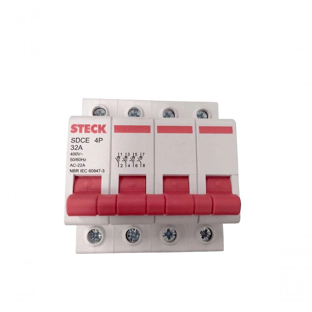Chave Seccionadora Tetrapolar SDCE6432 32A 400V Bivolt Inox Steck