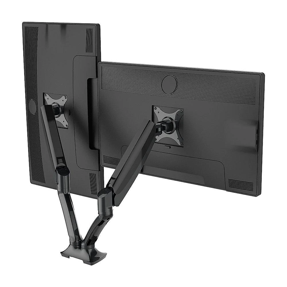 Suporte de Mesa Articulado para 2 Monitores de 10"" a 27"" FlexiSpot F7D, Ajustes com Pistão a Gás, VESA, Preto - F7DB