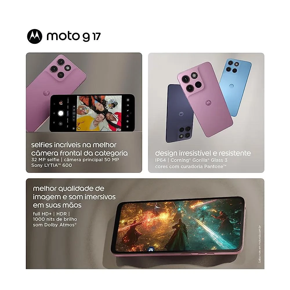 Smartphone Motorola G17 XT2623, 256 GB - Azul