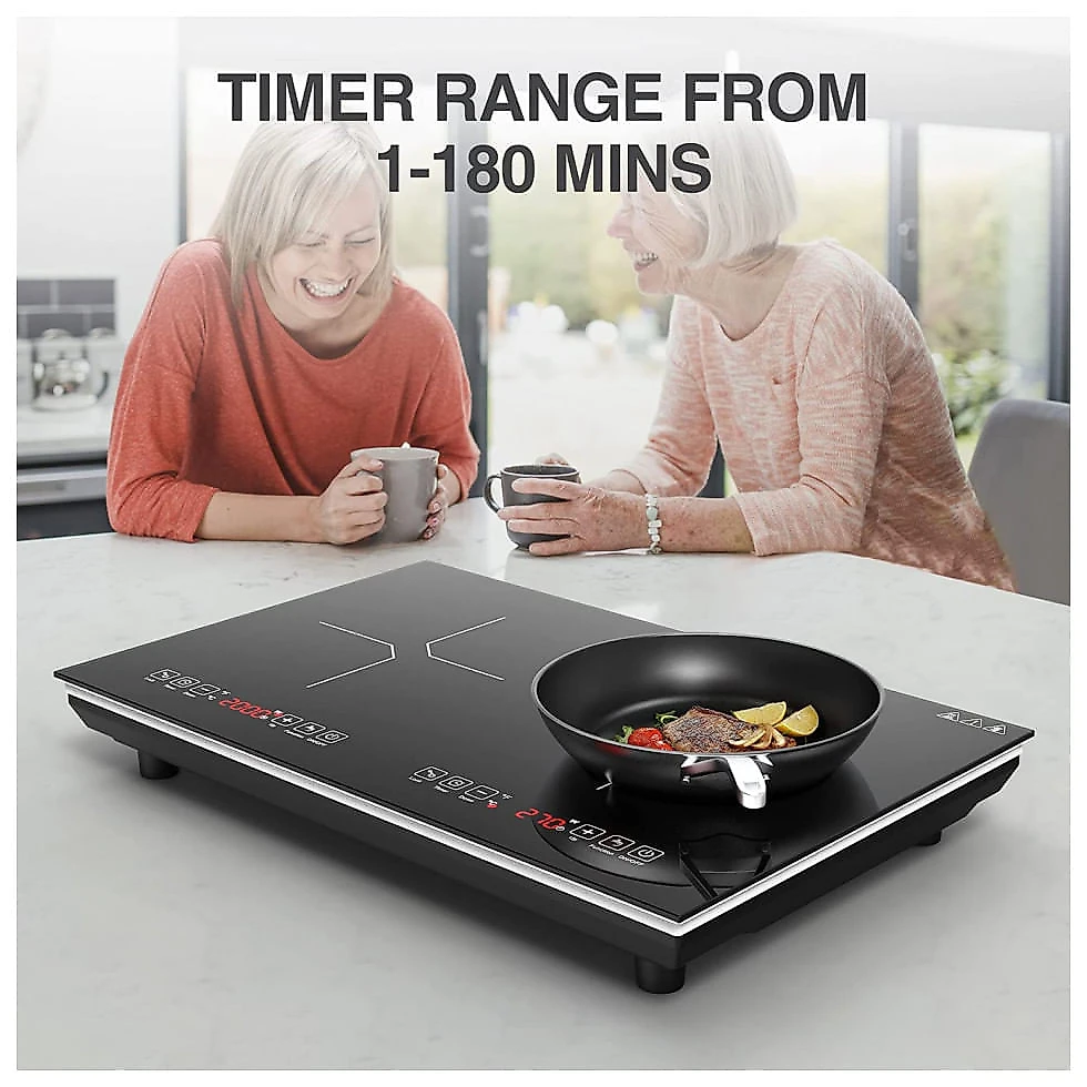 Cooktop VBGK de Indução Dupla Portátil com Controle Digital e Trava de Segurança 110V 4000W