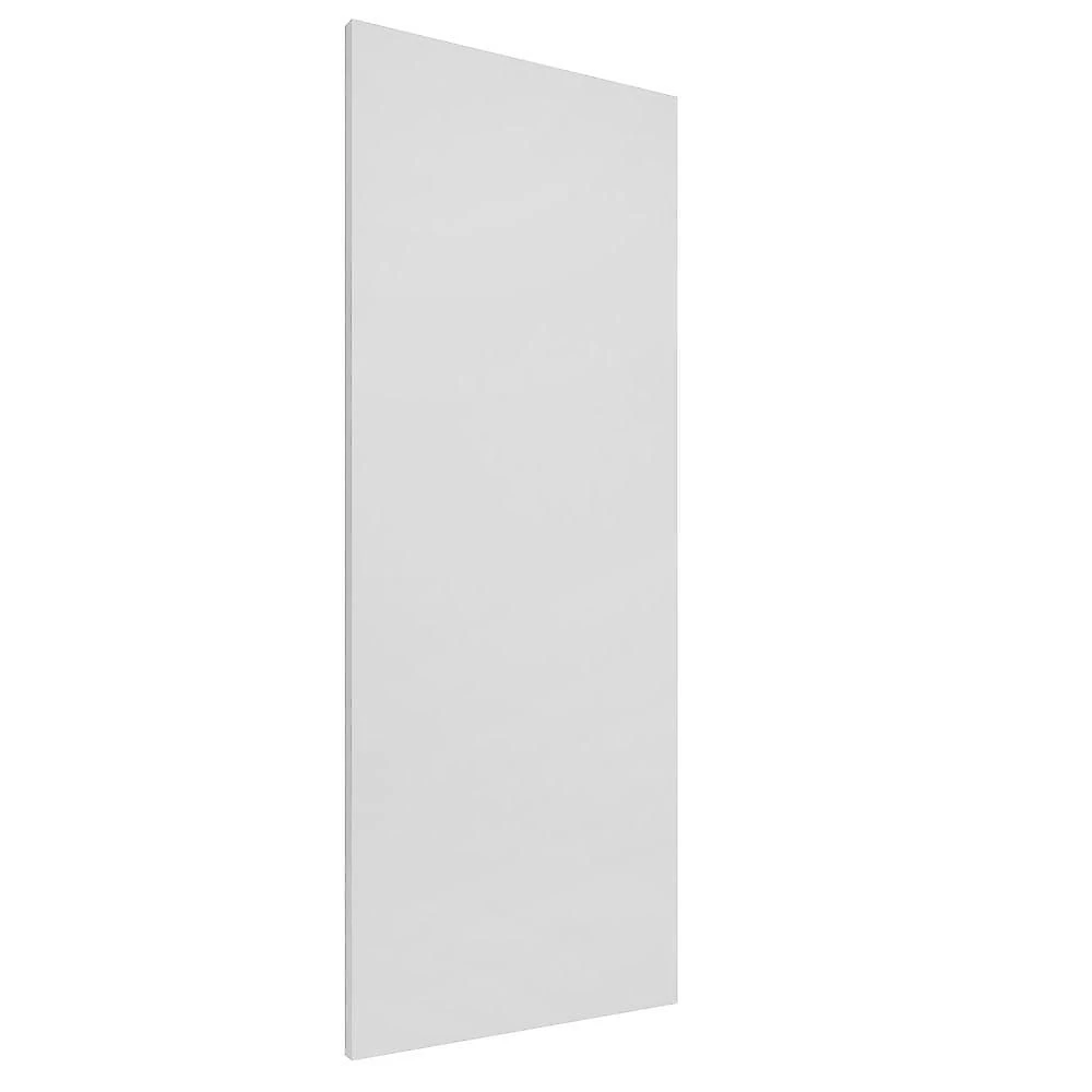Porta de Abrir Lisa 210CM Interna MDF com Madeira Pinus para Quarto Branca Ravilar