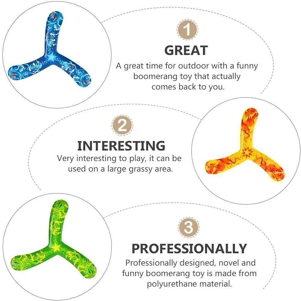 Bumerangue Tradicional Boomerang Adulto Infantil Vai e Volta Ambidestro Amarelo Yeet