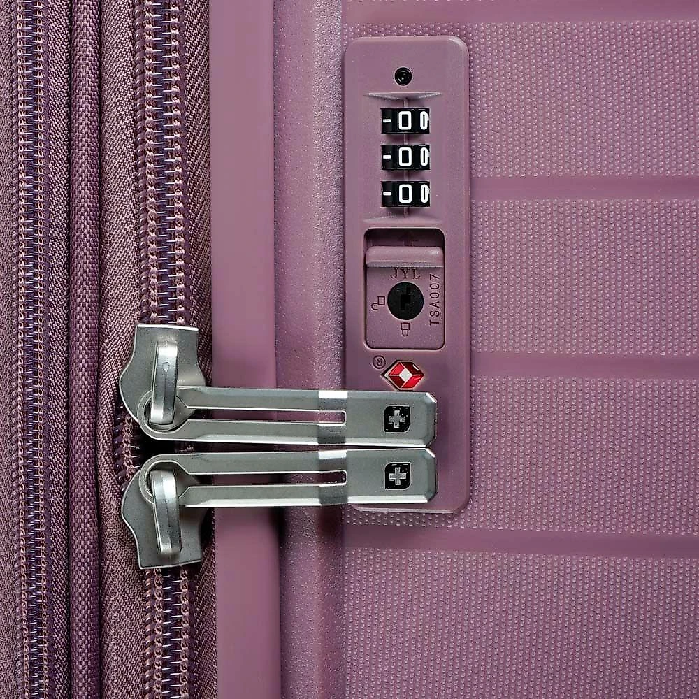 Mala de bordo 10 kg polipropileno 4 rodas swiss one onix lilas - p