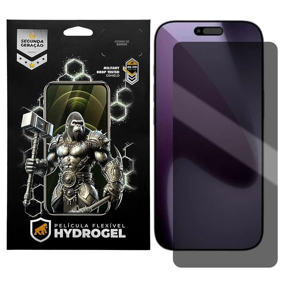 Película de Proteção para Celular Gshield Iphone 17 Pro Privacidade Hidro Nano Pet e TPU Soft Gel