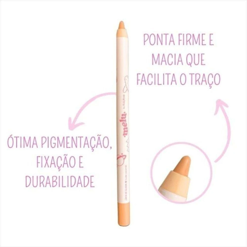 Lápis de Olhos Melu RR2400 Super Pigmentado Textura Macia Nude Caramel Ruby Rose