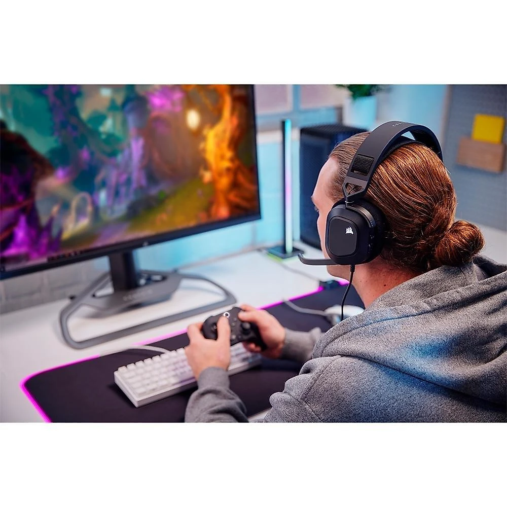 Headset Gamer Corsair HS80 Premium, RGB, Surround, Dolby 7.1, Drivers 50mm, Preto - CA-9011237-NA