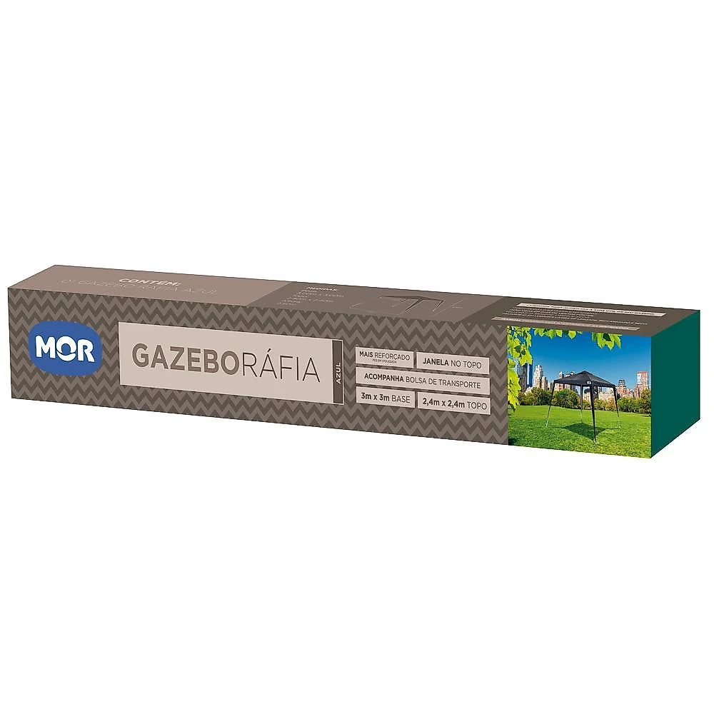 Tenda Praia Gazebo Rafia Cores Com Bolsa De Transporte Mor Azul