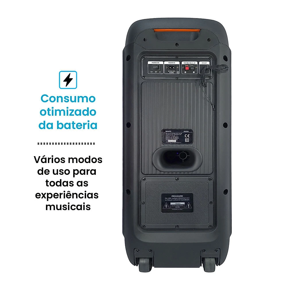 Caixa de Amplificada Daewoo Partybox 2000W
