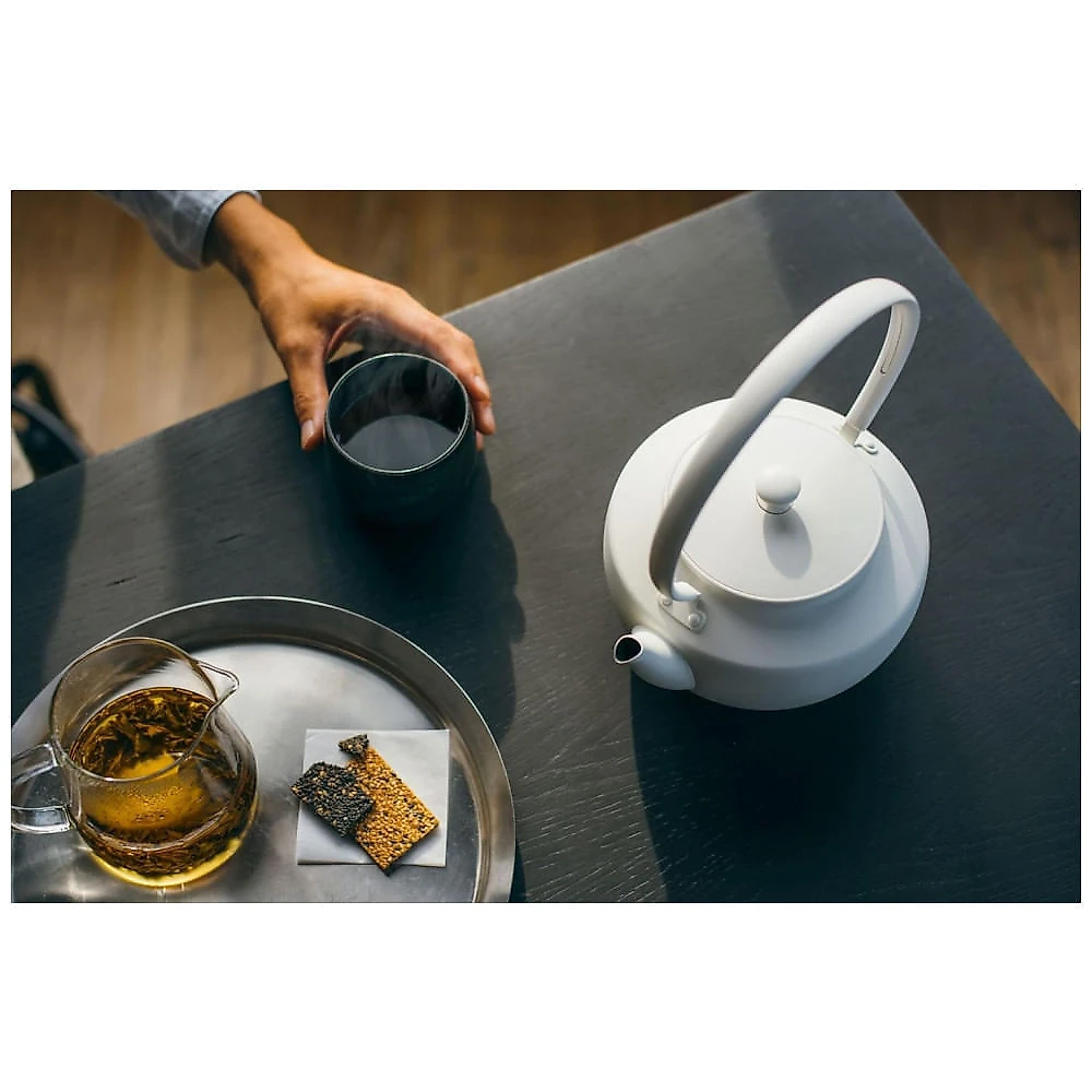 BALMUDA MoonKettle Chaleira Elétrica com Controle de Temperatura e Luz Ambiental - 900ml, Branco