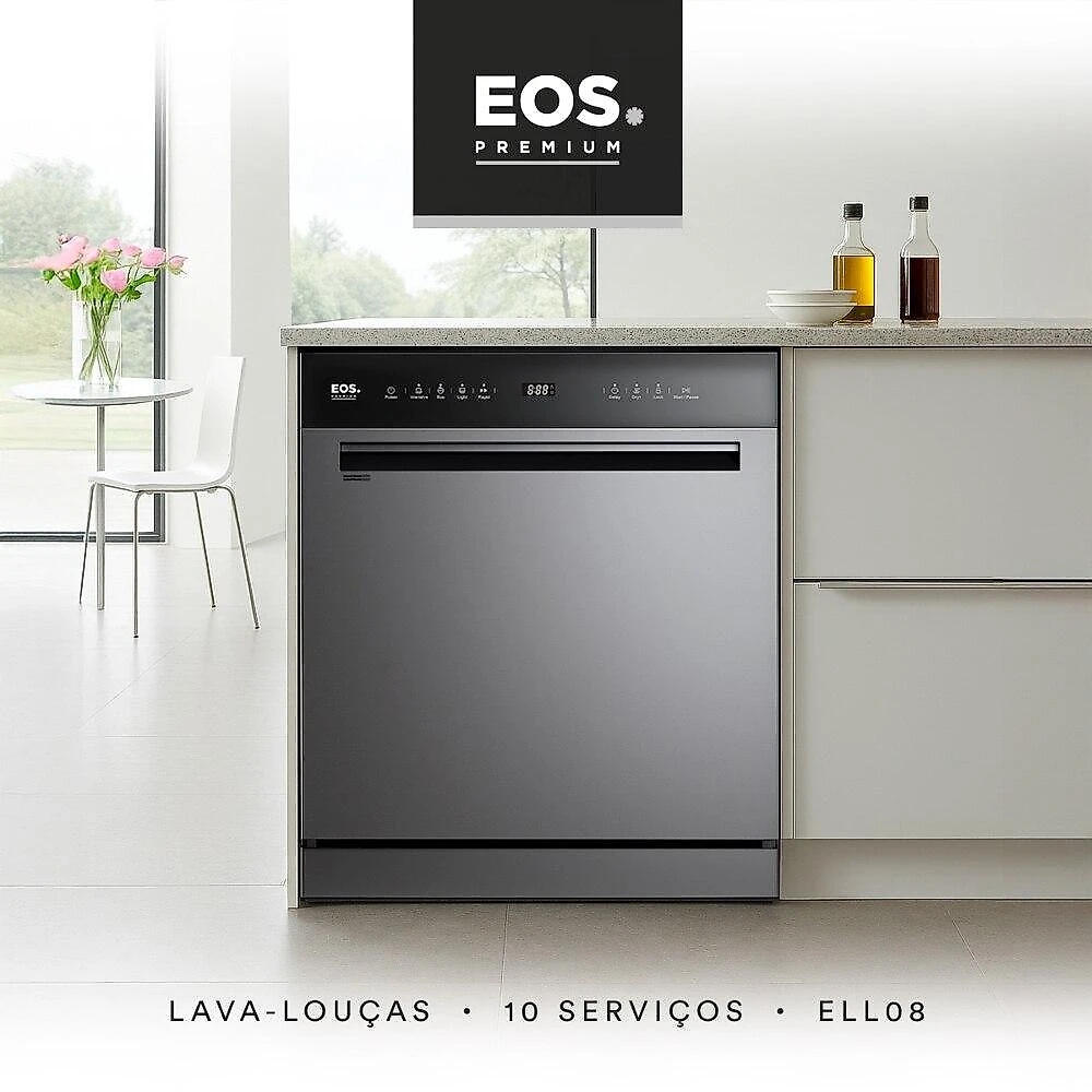 Lava-louças EOS Premium 10 Serviços Prata ELL08S 220V