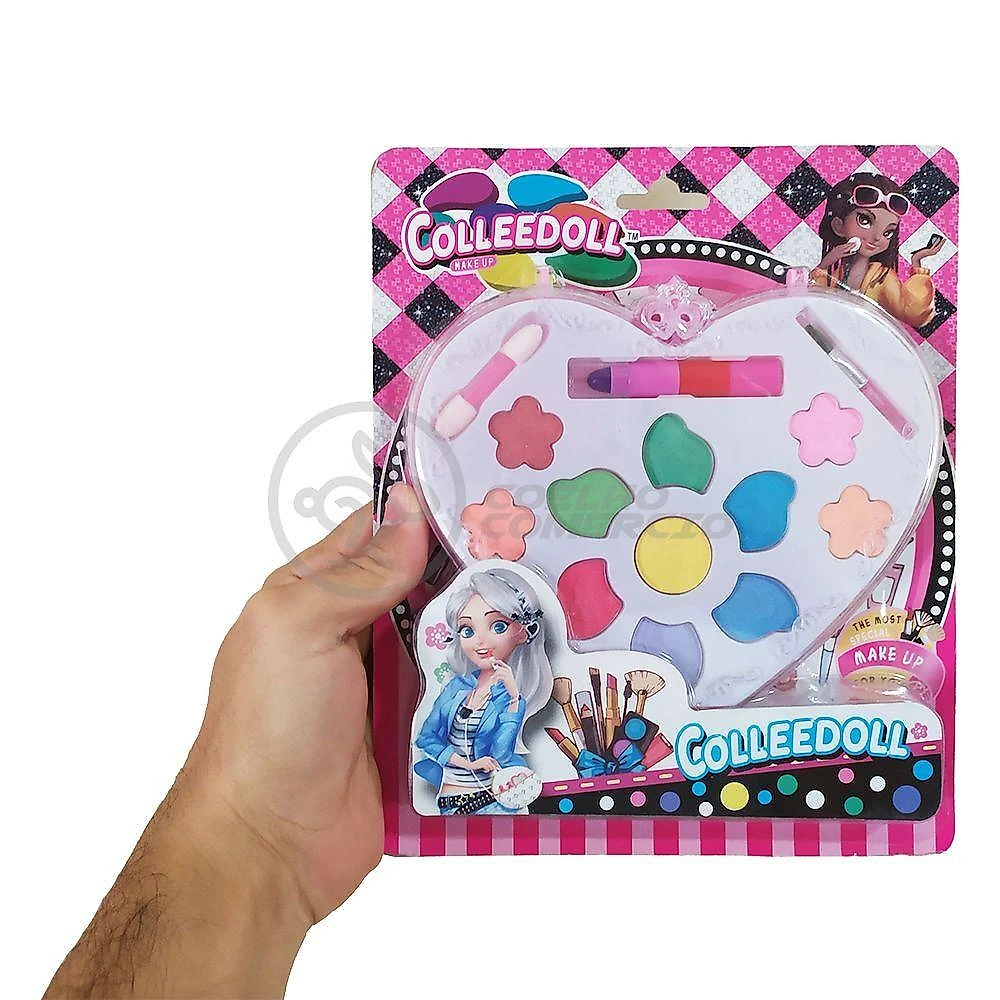 Estojo Maquiagem Infantil Crianças Coração Paleta 11 Nº3