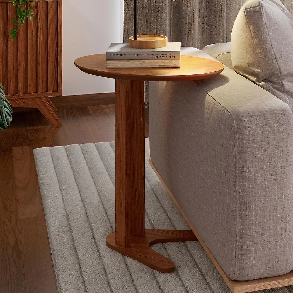 Mesa Auxiliar Nature Redonda MDF 40CM Rosê Dalla Costa webcontinental-7899676650212