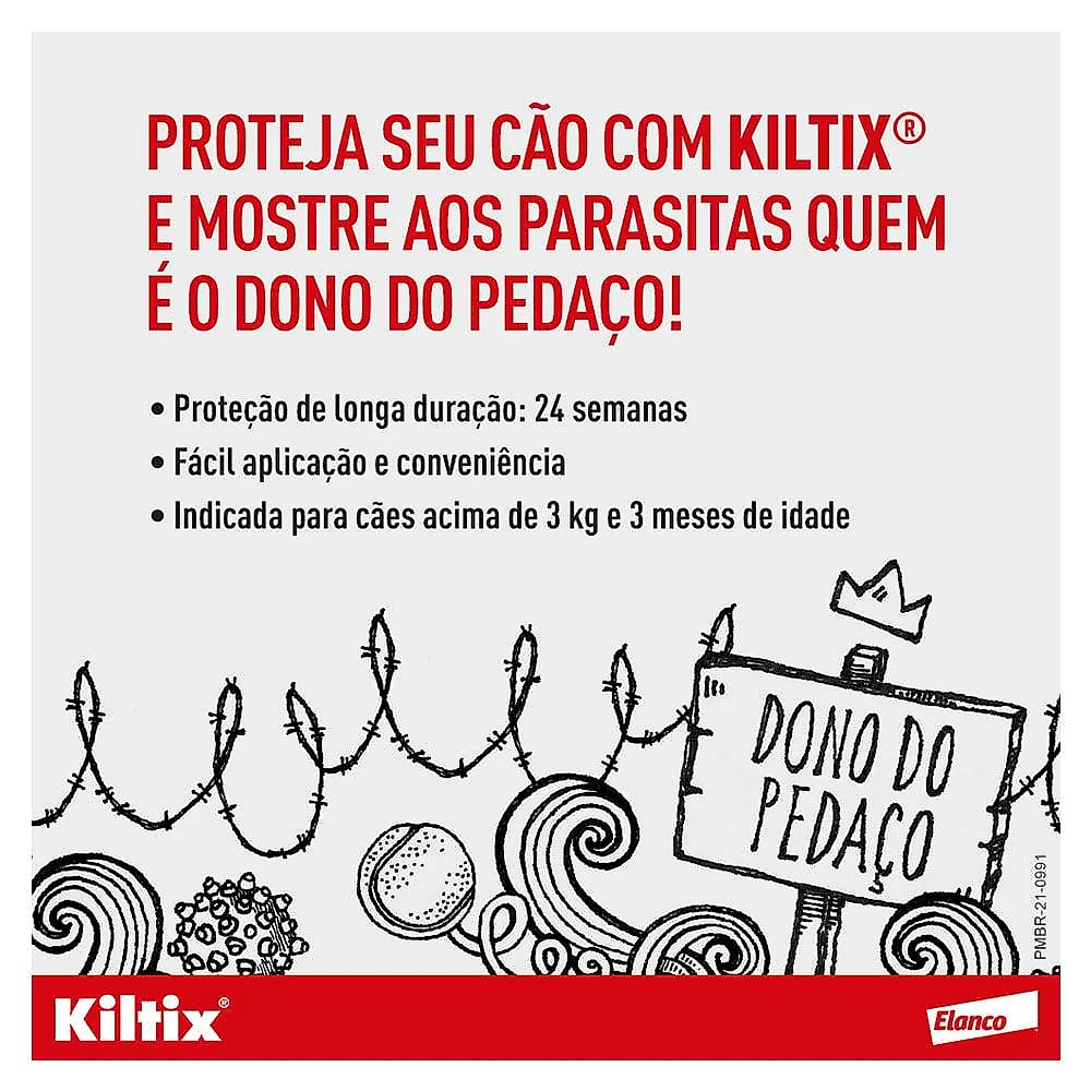 Coleira Bayer Antipulgas e Carrapatos Kiltix - Tam. P