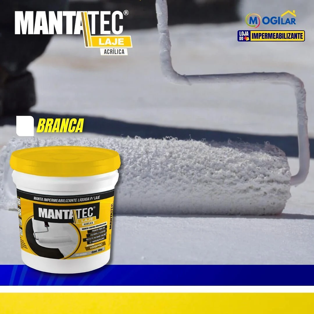 Manta Líquida Emborrachada 12Kg Impermeável Mantatec Laje