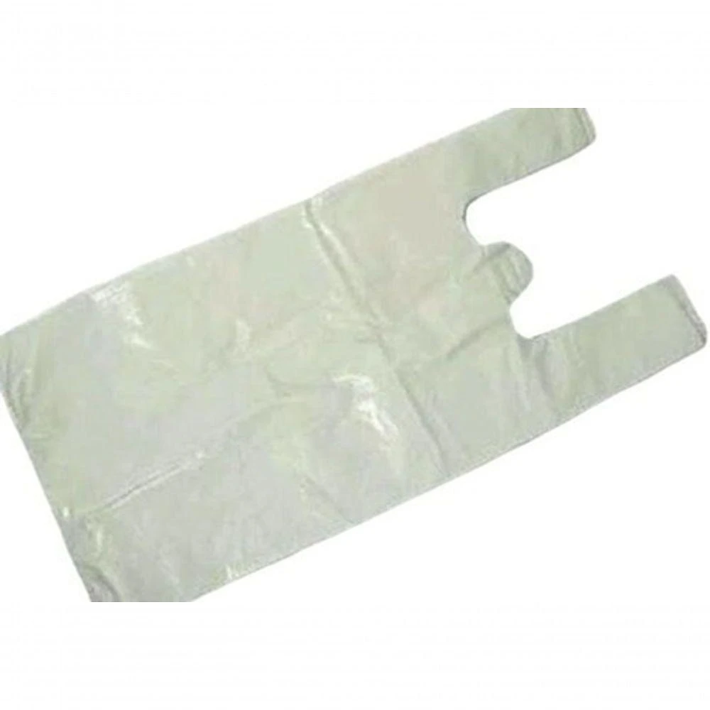 Sacola Plástica 38x48 Reciclada Reforçada Caixa com 3KG Alta Resistência Creme Higipack