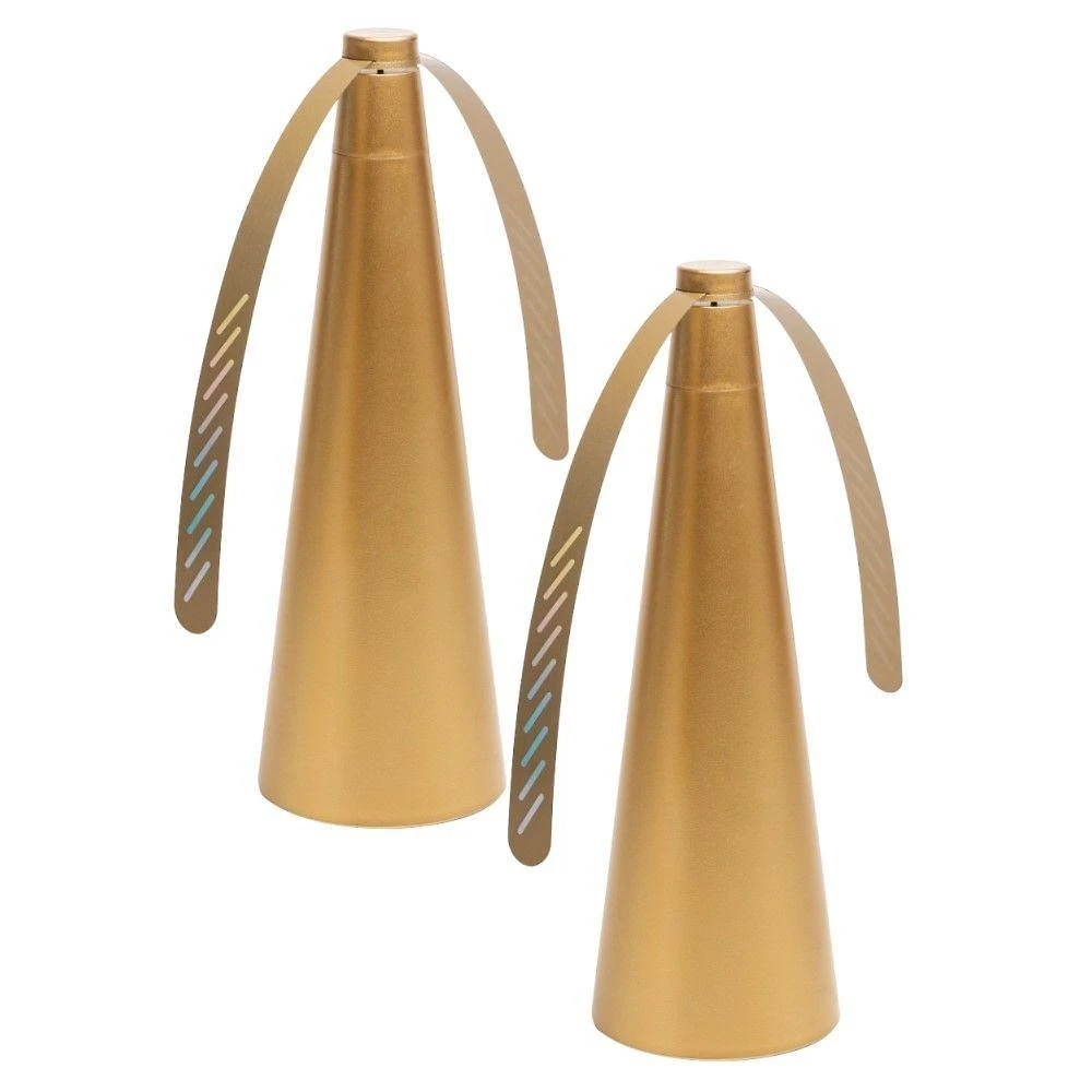 Ventilador Repelente Lyor 30W 26cm 3 Pás 3 Velocidades Dourado Kit 02 Bivolt