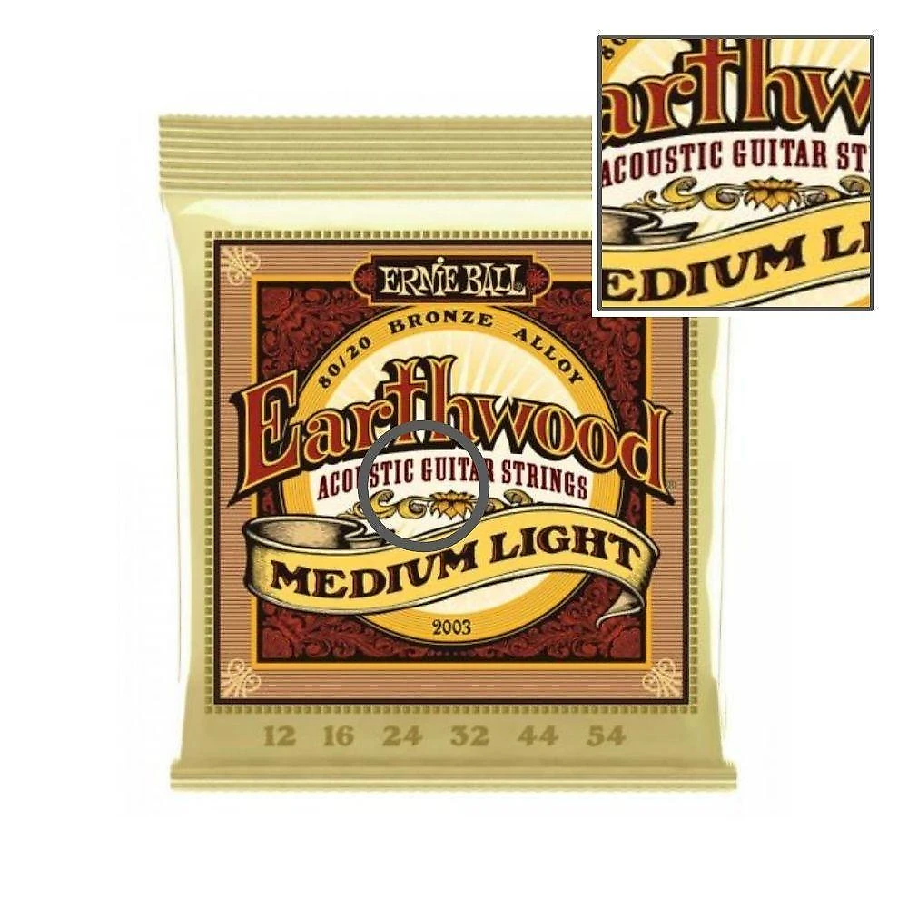 Encordoamento para Violão Earthwood Aço 012 Som Nítido Bronze Ernie Ball webcontinental-7899574330247