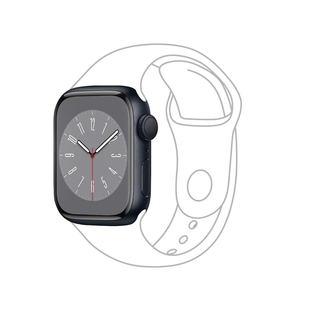 Seminovo Apple Watch Series 8 GPS - Caixa Meia-noite de alumínio, 45mm - Condição Excelente