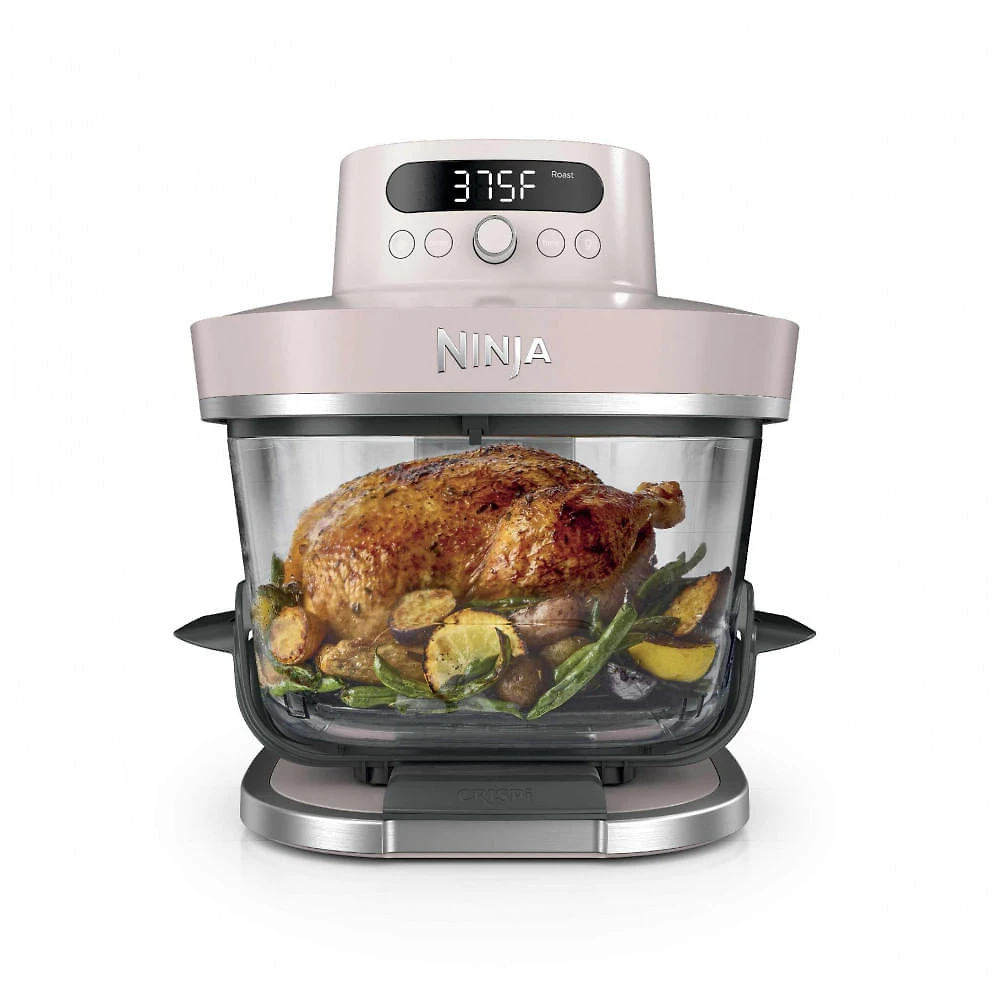 Fritadeira a Ar Ninja Crispi Pro AS101RS Vidro 6-em-1 Quartzo Rosa 5,7L 1800W 110V