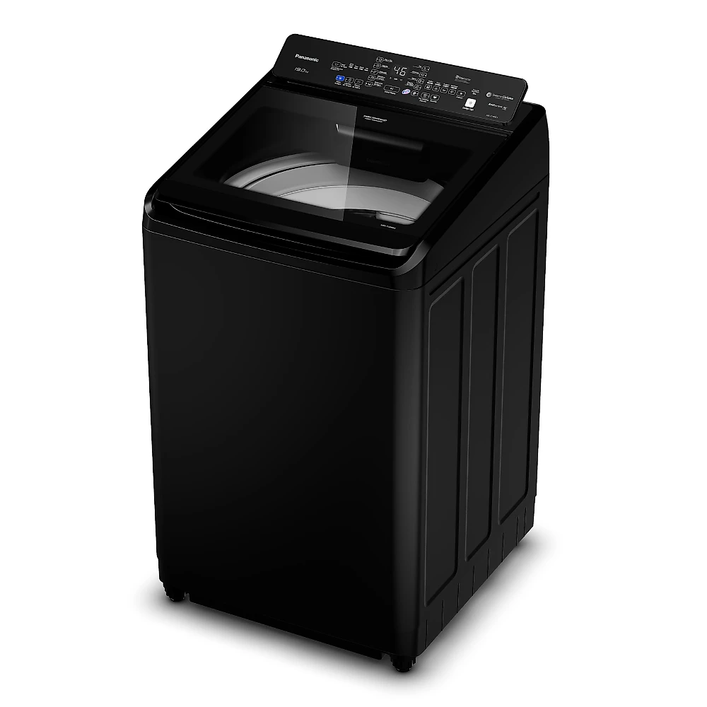 Miniatura Máquina de Lavar Intuitive+ Panasonic Lavagem Eficiente Sistema Ciclone 19 kg Preta - NA-F190G1B 127v